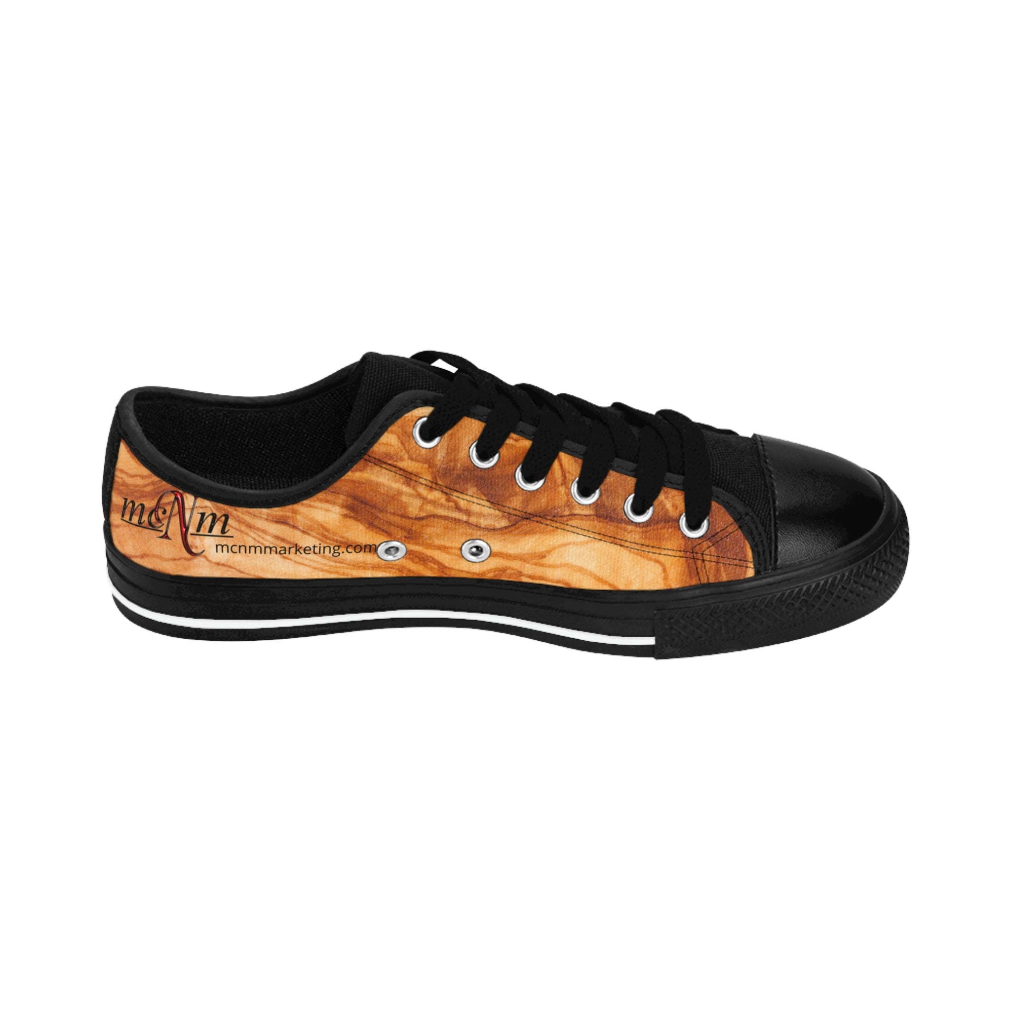 Wood Grain MCNM Marketing Men's Sneakers