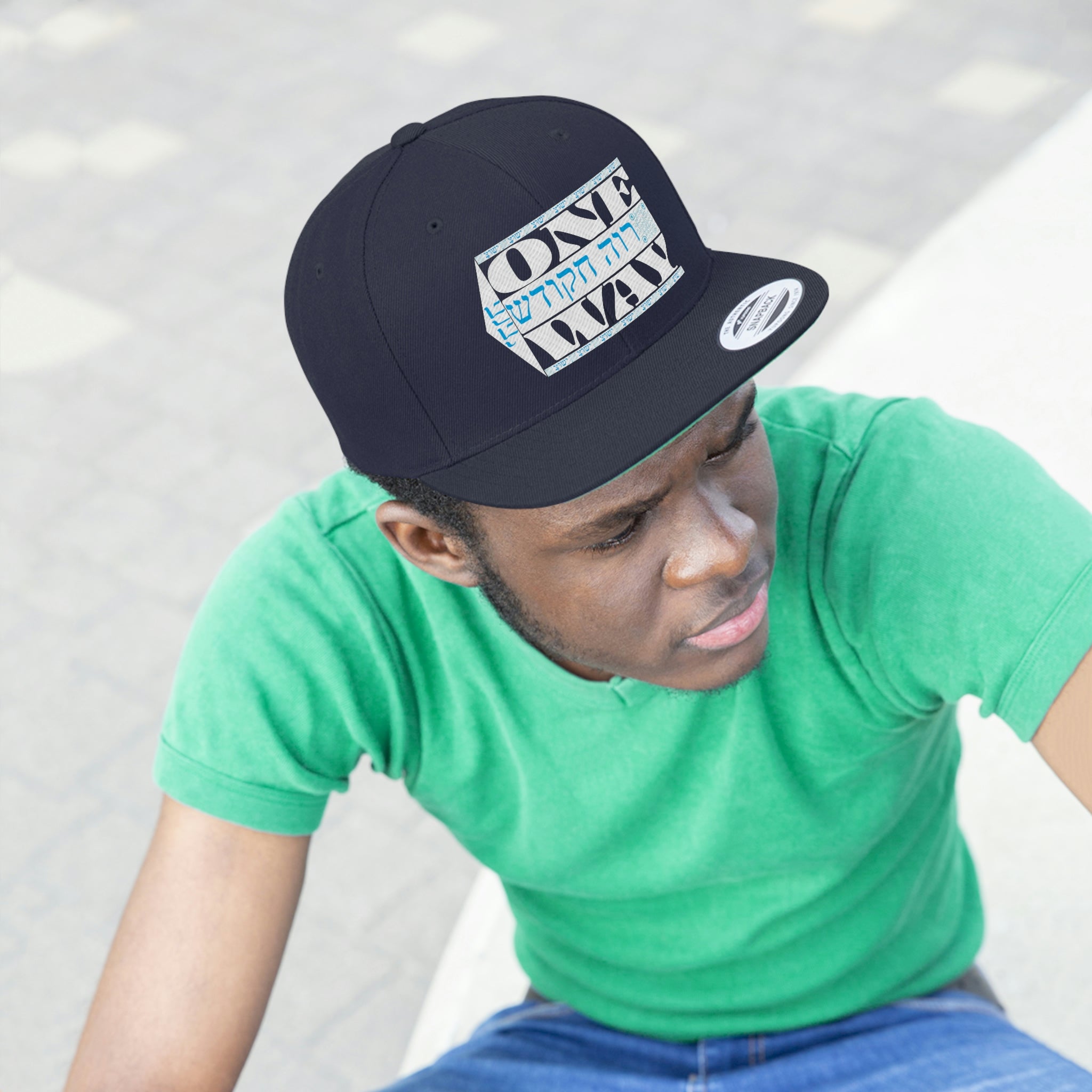 One Way Unisex Flat Bill Hat