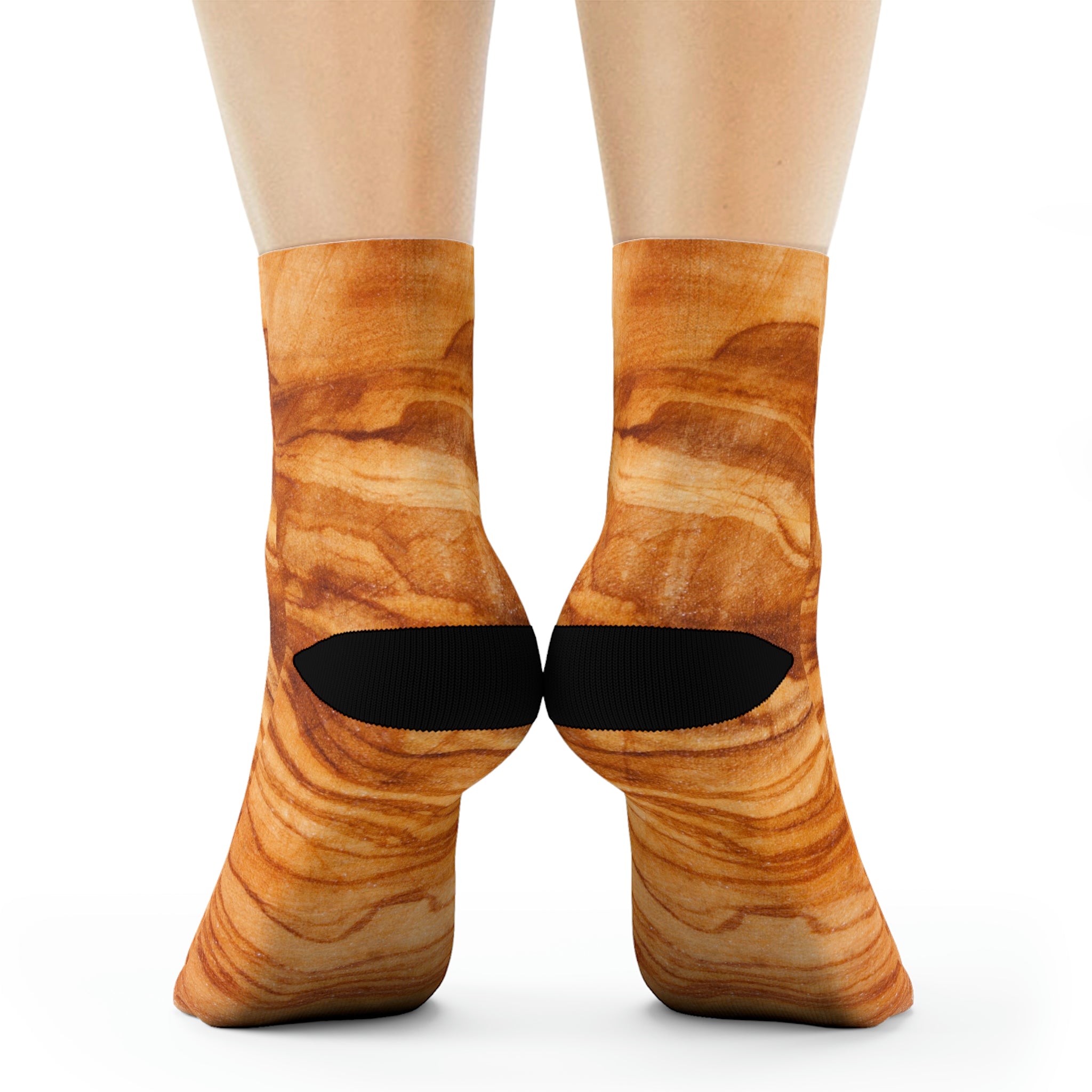 MCNM Wood Grain Crew Socks