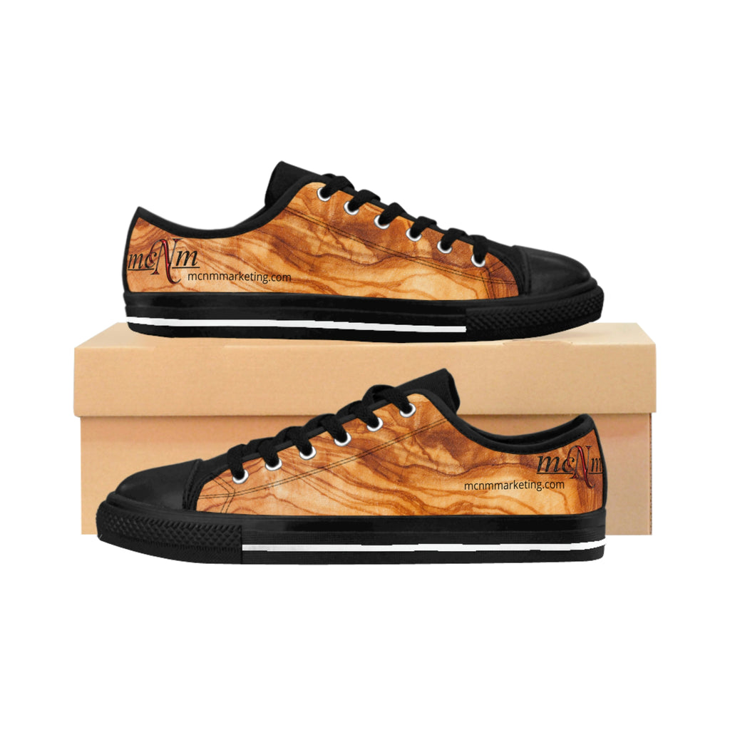 Wood Grain MCNM Marketing Men's Sneakers