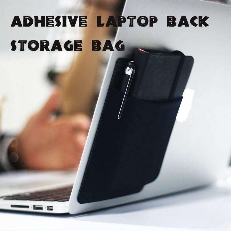 Mintiml Newly Adhesive Laptop Back Storage Bag Mouse Digital Hard Drive Laptop Accessories Organizer Pouch Bag - MCNM's Marketplace