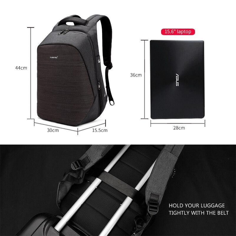 Tigernu anti theft laptop backpack usb charging 15.6 backpacks men slim waterproof school backpack bag - MCNM's Marketplace