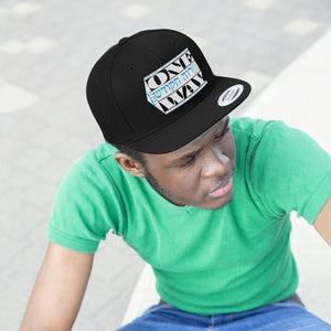 One Way Unisex Flat Bill Hat