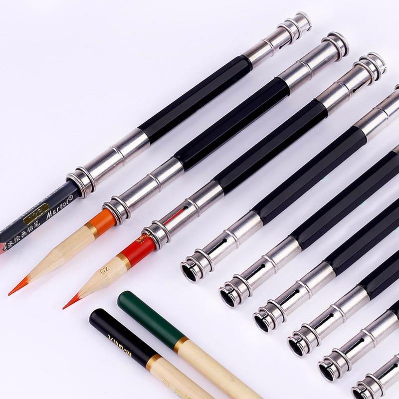 1 Pcs Adjustable Dual Head /Single Head Pencil Extender Holder Sketch School Office Painting Art Write Tool for Writing Gift - MCNM's Marketplace