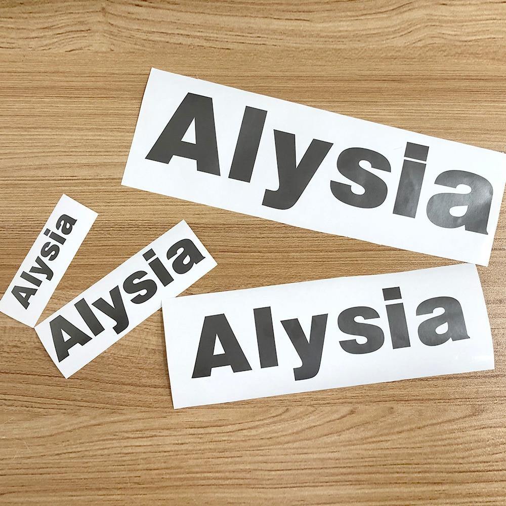 1Pcs Black Color Vinyl Custom Name Stickers PVC Cuting Name Label Waterproof Tags For Water Bottle Lanch Box Personal Craft - MCNM's Marketplace