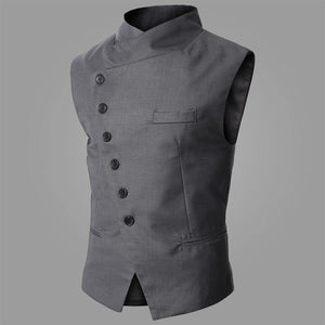 2015 New Arrival Fashion-designed Men's Slim Fit Vest Fashion Suit Vest Simple Business Vest Black/Gray Size:M-XXL Free Shipping - MCNM's Fashion Bug