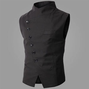 2015 New Arrival Fashion-designed Men's Slim Fit Vest Fashion Suit Vest Simple Business Vest Black/Gray Size:M-XXL Free Shipping - MCNM's Fashion Bug