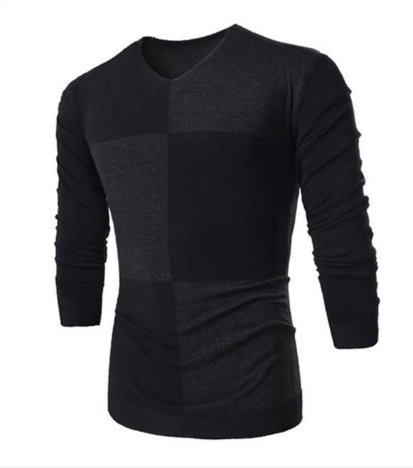 2015 New Arrival European Style Geometric Pattern Mens Sweaters Free Shipping Round Collar Sweater Drop Shipping 3 Color - MCNM's Fashion Bug