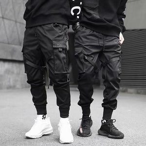 Ribbons Harem Joggers Men Cargo Pants Streetwear 2020 Hip Hop Casual Pockets Track Pants Male Harajuku Fashion Trousers - MCNM's Marketplace