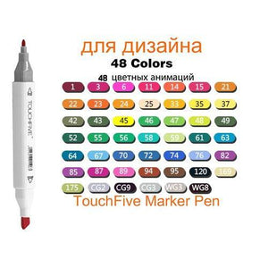 TouchFive Markers 12/80/168 Color Sketch Art Marker Pen Double Tips  Alcoholic Pens For Artist Manga Markers Art Supplies School - MCNM's Marketplace