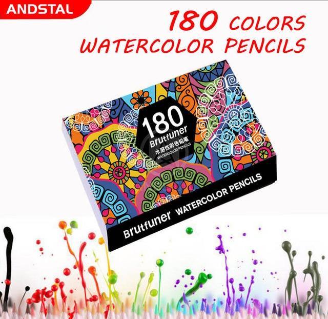 Andstal 48/72/120/160/180 Professional Oil Color Pencil Set Watercolor Drawing colored pencils wood colour coloured pencils kids - MCNM's Marketplace