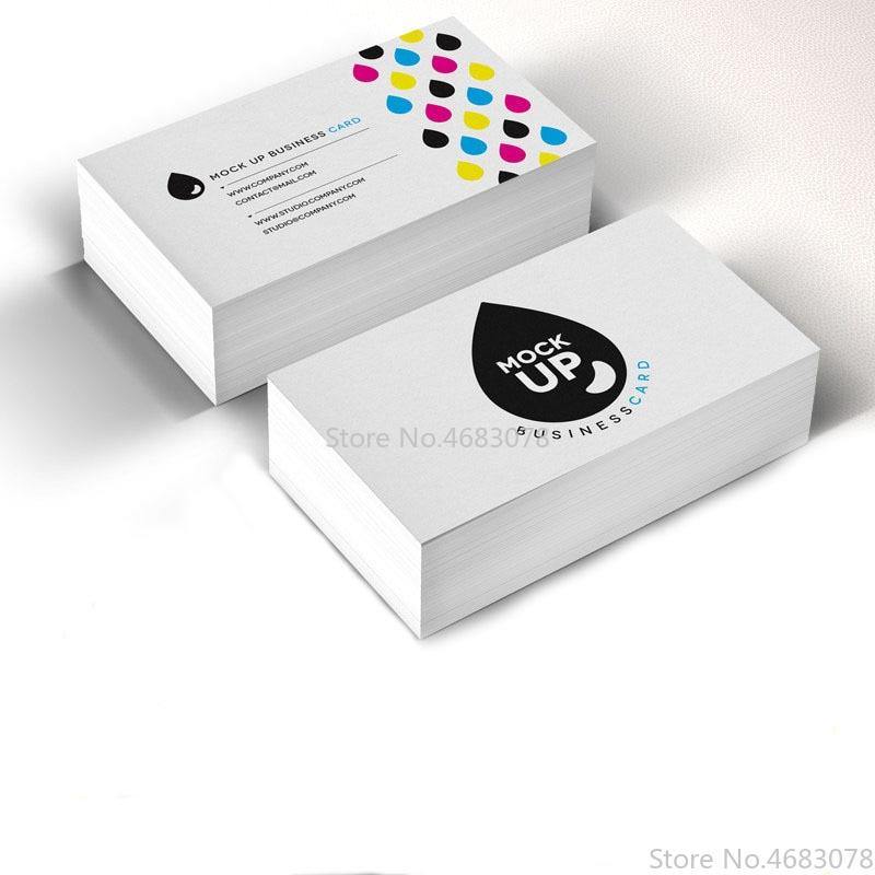 FreePrinting 100pc/200pc/500pc/1000pc/lot Paper business card 300gsm paper cards with logo printing Free Shipping 90x53mm - MCNM's Marketplace