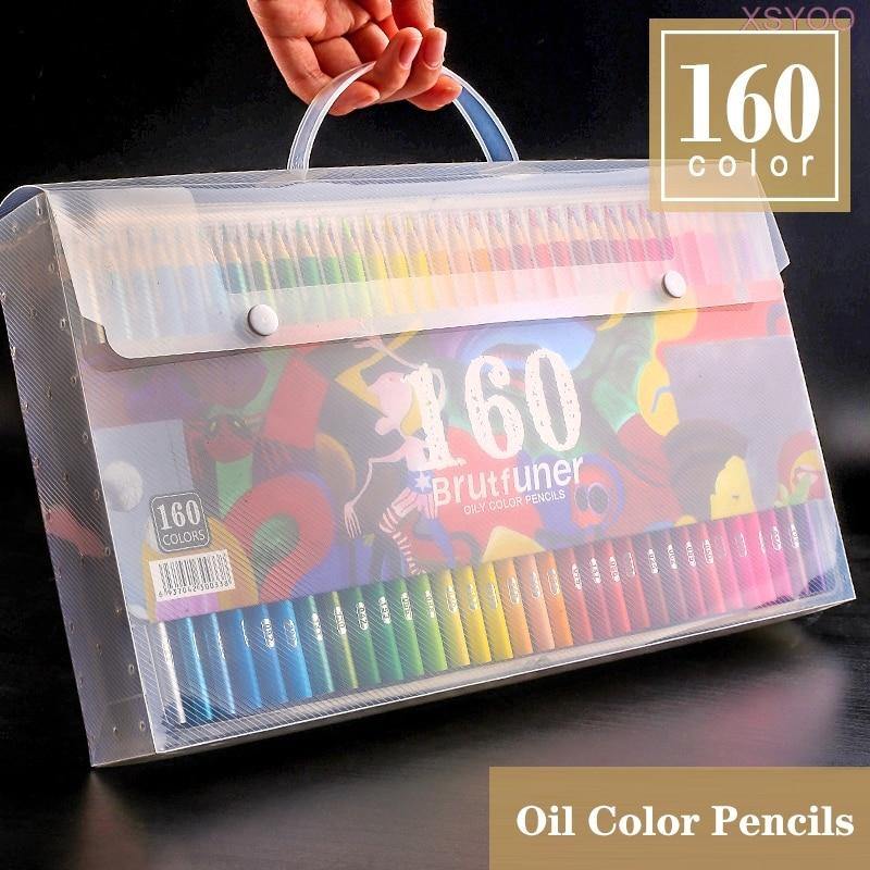 Brutfuner 48/72/120/160/180 Colors Wood Colored Pencils Set Oil HB Drawing Sketch For School Student Gifts Art Supplies - MCNM's Marketplace