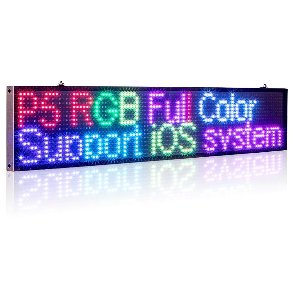 50CM P5MM RGB Led Sign Full Color Multicolor Programmable Scrolling Message LED Display Board Display Multi-language - MCNM's Marketplace
