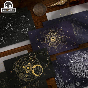 Mr Paper 3 pcs/set 4 Designs Galaxy Universe Series Envelopes With Bronzing Letter Paper Hand Account DIY Decoration Material - MCNM's Marketplace