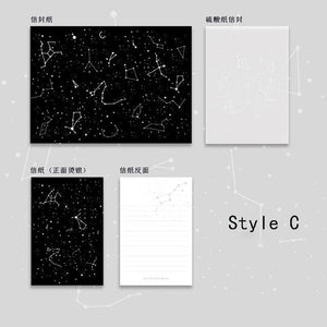 Mr Paper 3 pcs/set 4 Designs Galaxy Universe Series Envelopes With Bronzing Letter Paper Hand Account DIY Decoration Material - MCNM's Marketplace