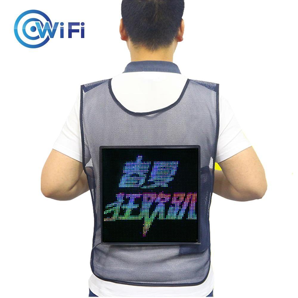 Advertising LED vest with LED screen Wireless APP control LED display clothing creative eye catching LED backpack for marketing - MCNM's Marketplace